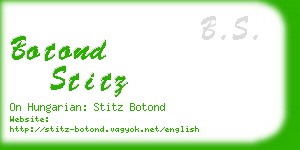 botond stitz business card